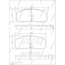 T360A24 NPS Комплект тормозных колодок, дисковый тормоз