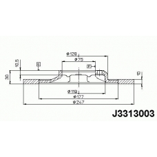J3313003 NIPPARTS Тормозной диск