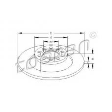 110 312 TOPRAN Тормозной диск