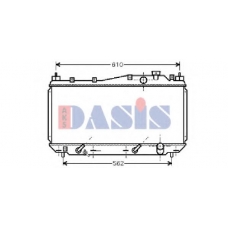 100025N AKS DASIS Радиатор, охлаждение двигателя