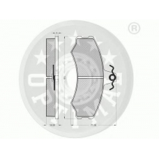 9292 OPTIMAL Комплект тормозных колодок, дисковый тормоз