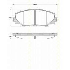 8110 13068 TRISCAN Комплект тормозных колодок, дисковый тормоз