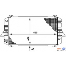 8MK 376 706-231 HELLA Радиатор, охлаждение двигателя