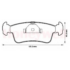 572323B BENDIX Комплект тормозных колодок, дисковый тормоз