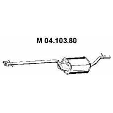 04.103.80 EBERSPACHER Средний глушитель выхлопных газов