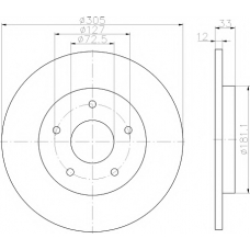 54810 PAGID Тормозной диск