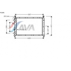 FT2095 AVA Радиатор, охлаждение двигателя