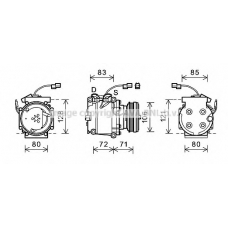 HDK246 AVA Компрессор, кондиционер