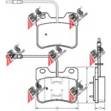 36598 OE ABS Комплект тормозных колодок, дисковый тормоз