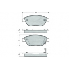 PF1486 PROCODIS FRANCE Комплект тормозных колодок, дисковый тормоз
