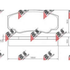 37333 ABS Комплект тормозных колодок, дисковый тормоз
