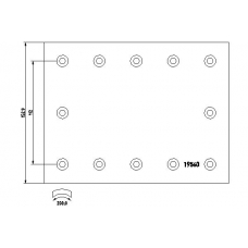 19560 TEXTAR Тормозные колодки, барабанный тормоз