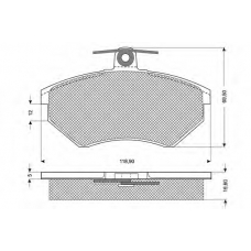 PF1011 PROCODIS FRANCE Комплект тормозных колодок, дисковый тормоз