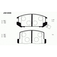 J3612009 NIPPARTS Комплект тормозных колодок, дисковый тормоз