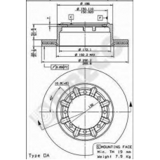 BS 8366 BRECO Тормозной диск