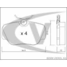V30-8103 VEMO/VAICO Комплект тормозных колодок, дисковый тормоз