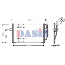 222190N AKS DASIS Конденсатор, кондиционер
