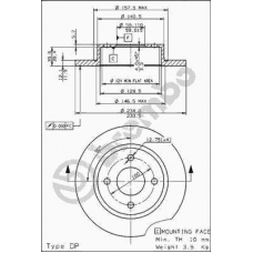 08.5691.10 BREMBO Тормозной диск