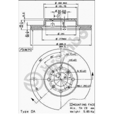 09.5124.10 BREMBO Тормозной диск