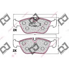 BP1900 DJ PARTS Комплект тормозных колодок, дисковый тормоз