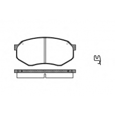 P0483.14 WOKING Комплект тормозных колодок, дисковый тормоз