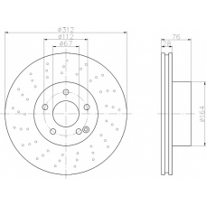 MDC1426 MINTEX Тормозной диск