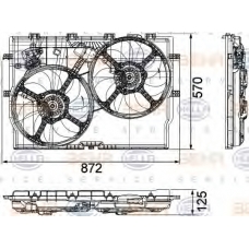 8EW 351 040-621 HELLA Вентилятор, охлаждение двигателя