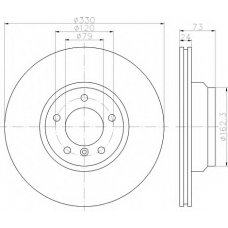 8DD 355 111-941 HELLA Тормозной диск