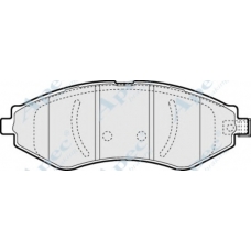 PAD1347 APEC Комплект тормозных колодок, дисковый тормоз