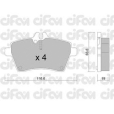 822-646-0 CIFAM Комплект тормозных колодок, дисковый тормоз