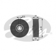 T36042 GATES Паразитный / ведущий ролик, поликлиновой ремень