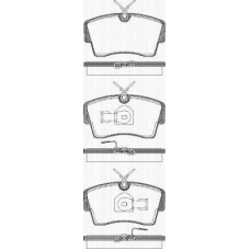 8110 24997 TRISCAN Комплект тормозных колодок, дисковый тормоз