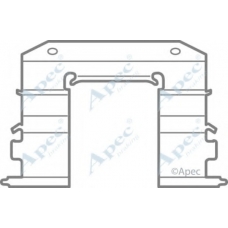 KIT444 APEC Комплектующие, тормозные колодки