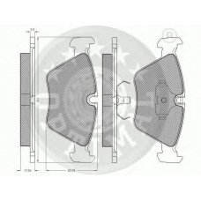9659 OPTIMAL Комплект тормозных колодок, дисковый тормоз