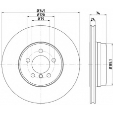 8DD 355 122-251 HELLA PAGID Тормозной диск