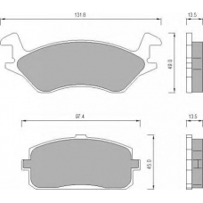430581 ROULUNDS Комплект тормозных колодок, дисковый тормоз