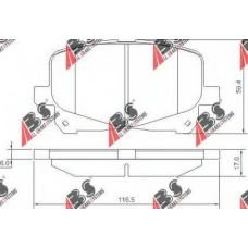 37229 ABS Комплект тормозных колодок, дисковый тормоз