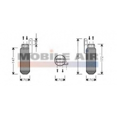 3700D164 VAN WEZEL Осушитель, кондиционер