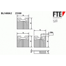 BL1466A2 FTE Комплект тормозных колодок, дисковый тормоз