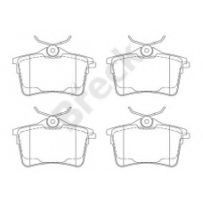 24765 00 704 00 BRECK Комплект тормозных колодок, дисковый тормоз