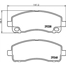 MDB2991 MINTEX Комплект тормозных колодок, дисковый тормоз