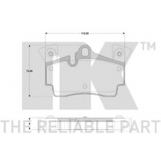 2247100 NK Комплект тормозных колодок, дисковый тормоз
