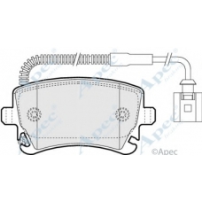 PAD1367 APEC Комплект тормозных колодок, дисковый тормоз