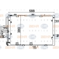 8FC 351 300-604 HELLA Конденсатор, кондиционер