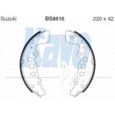 BS-8916 KAVO PARTS Комплект тормозных колодок