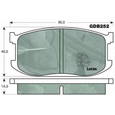 GDB252 TRW Комплект тормозных колодок, дисковый тормоз