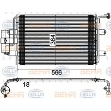 8FC 351 036-384 HELLA Конденсатор, кондиционер