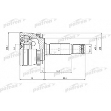 PCV1545 PATRON Шарнирный комплект, приводной вал
