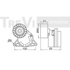 SK009869/7 SK Натяжитель ремня, клиновой зубча