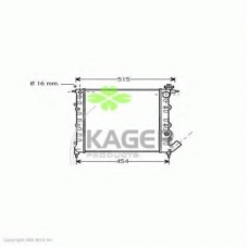 31-0905 KAGER Радиатор, охлаждение двигателя